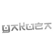 Naklejka YAKUZA Napis Japoński - JDM / Tuning - Na Auto / Szybę - srebrna