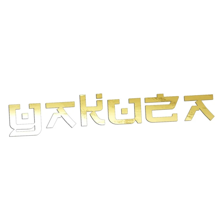 Naklejka YAKUZA Napis Japoński - JDM / Tuning - Na Auto / Szybę - złoty chrom