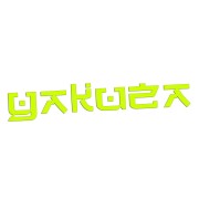Naklejka YAKUZA Napis Japoński - JDM / Tuning - Na Auto / Szybę - żółta neon