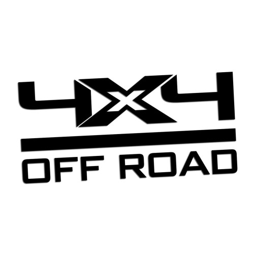 Naklejka 4x4 OFF ROAD - Auto Terenowe / SUV / Pickup - Na Auto - Czarna