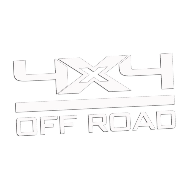 Naklejka 4x4 OFF ROAD - Auto Terenowe / SUV / Pickup - Na Auto - biała