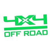 Naklejka 4x4 OFF ROAD - Auto Terenowe / SUV / Pickup - Na Auto - zielony neon