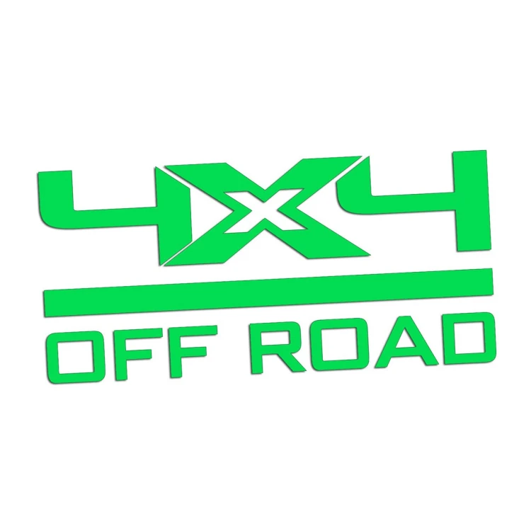 Naklejka 4x4 OFF ROAD - Auto Terenowe / SUV / Pickup - Na Auto - zielony neon
