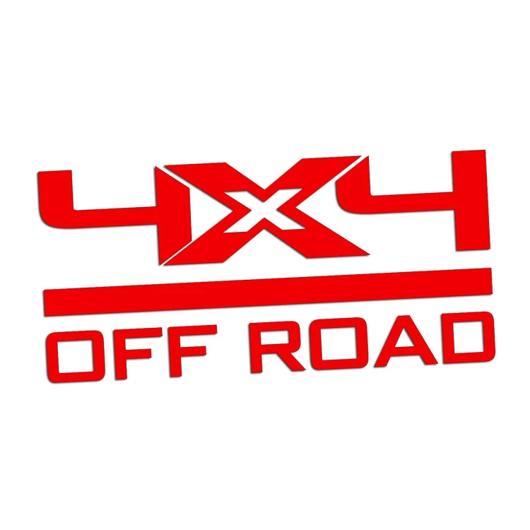 Naklejka 4x4 OFF ROAD - Auto Terenowe / SUV / Pickup - Na Auto - czerwony neon