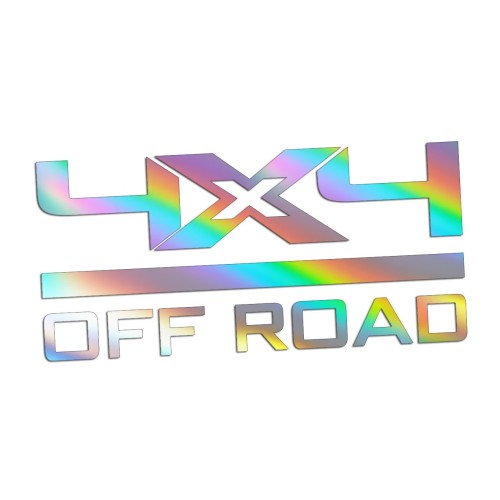 Naklejka 4x4 OFF ROAD - Auto Terenowe / SUV / Pickup - Na Auto - holograficzna