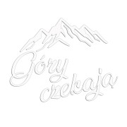 Naklejka GÓRY CZEKAJĄ - Pasmo Górskie / Kaligrafia - Camper / Auto - biała