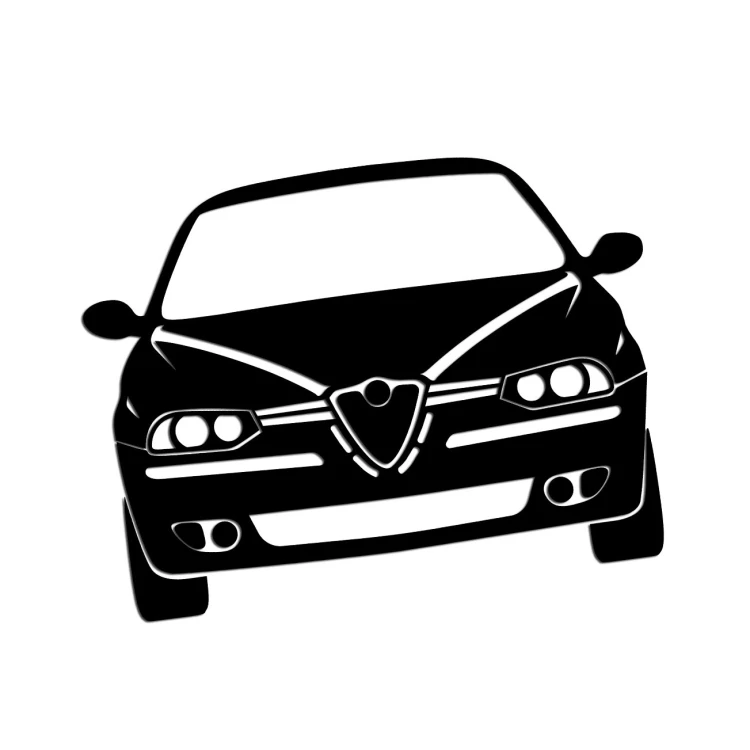 Naklejka ALFA ROMEO 156 PRZÓD - Na Auto / Szybę / Meble - różne kolory