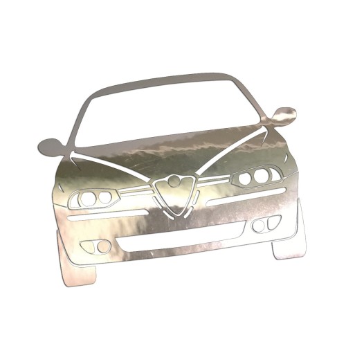 Naklejka ALFA ROMEO 156 PRZÓD - Na Auto / Szybę / Meble - chrom