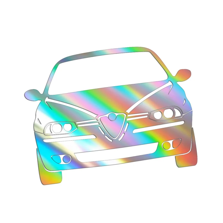 Naklejka ALFA ROMEO 156 PRZÓD - Na Auto / Szybę / Meble - holograficzna