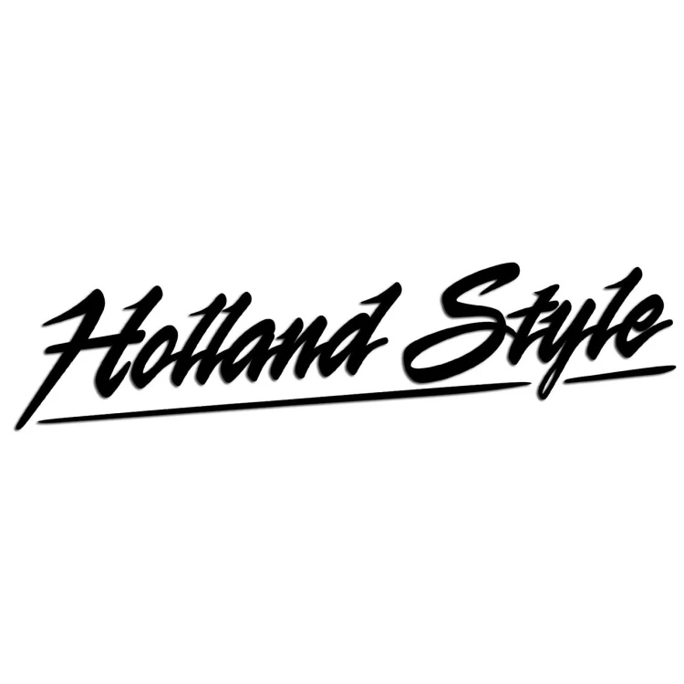 Naklejka HOLLAND STYLE ozdobny napis - Tuning Ciężarówek / TIR - Na Szybę / Kabinę - Czarna