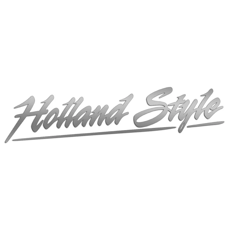 Naklejka HOLLAND STYLE ozdobny napis - Tuning Ciężarówek / TIR - Na Szybę / Kabinę - srebrna