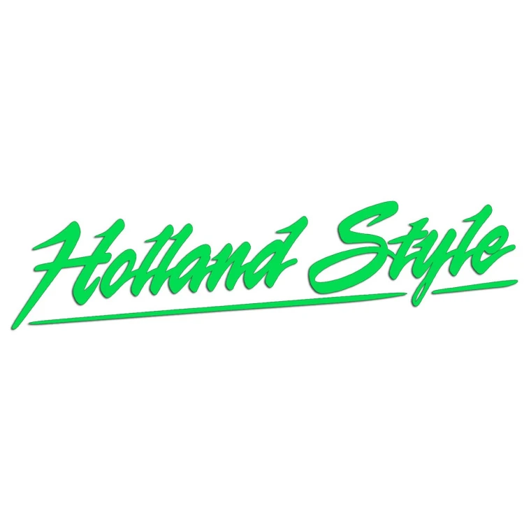 Naklejka HOLLAND STYLE ozdobny napis - Tuning Ciężarówek / TIR - Na Szybę / Kabinę - zielona neon