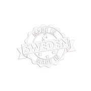 Naklejka Made in Sweden stempel łoś korony - pasuje do Volvo Saab Scania - biała