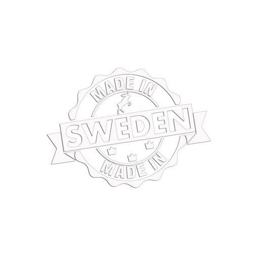 Naklejka Made in Sweden stempel łoś korony - pasuje do Volvo Saab Scania - biała