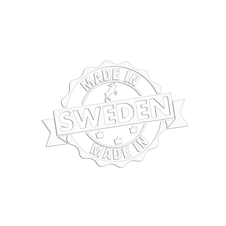 Naklejka Made in Sweden stempel łoś korony - pasuje do Volvo Saab Scania - biała
