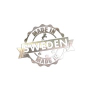 Naklejka Made in Sweden stempel łoś korony - pasuje do Volvo Saab Scania - chrom