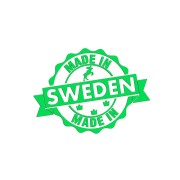 Naklejka Made in Sweden stempel łoś korony - pasuje do Volvo Saab Scania - zielona neon