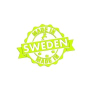 Naklejka Made in Sweden stempel łoś korony - pasuje do Volvo Saab Scania - żółta neon