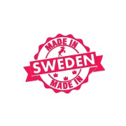 Naklejka Made in Sweden stempel łoś korony - pasuje do Volvo Saab Scania - różowa neon