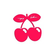 Naklejka WISIENKI WIŚNIE - Retro / Pin-Up - Na Auto / Szybę / Laptop - różowa neon