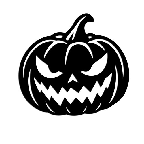 Naklejka DYNIA HALLOWEEN Jack-o'-lantern - Straszna Dynia - Na Auto / Szybę - Czarna