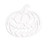 Naklejka DYNIA HALLOWEEN Jack-o'-lantern - Straszna Dynia - Na Auto / Szybę - biała