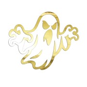 Naklejka na auto straszny zły duch Halloween wlepka złoty chrom