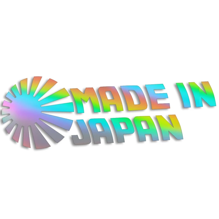 Holograficzna naklejka na auto Made in Japan słońce Rising Sun JDM