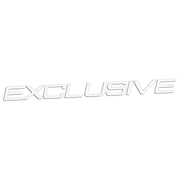 Biała naklejka na auto napis Exclusive tuning wlepka