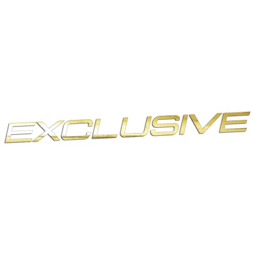 Naklejka na auto napis Exclusive tuning wlepka złoty chrom