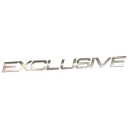 Naklejka na auto napis Exclusive tuning wlepka chrom