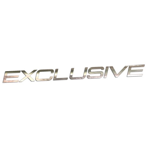 Naklejka na auto napis Exclusive tuning wlepka chrom