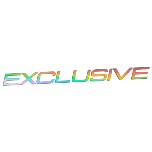 Holograficzna naklejka na auto napis Exclusive tuning wlepka