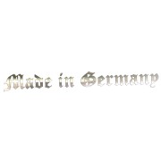 Naklejka na auto Made in Germany czcionka gotycka wlepka chrom