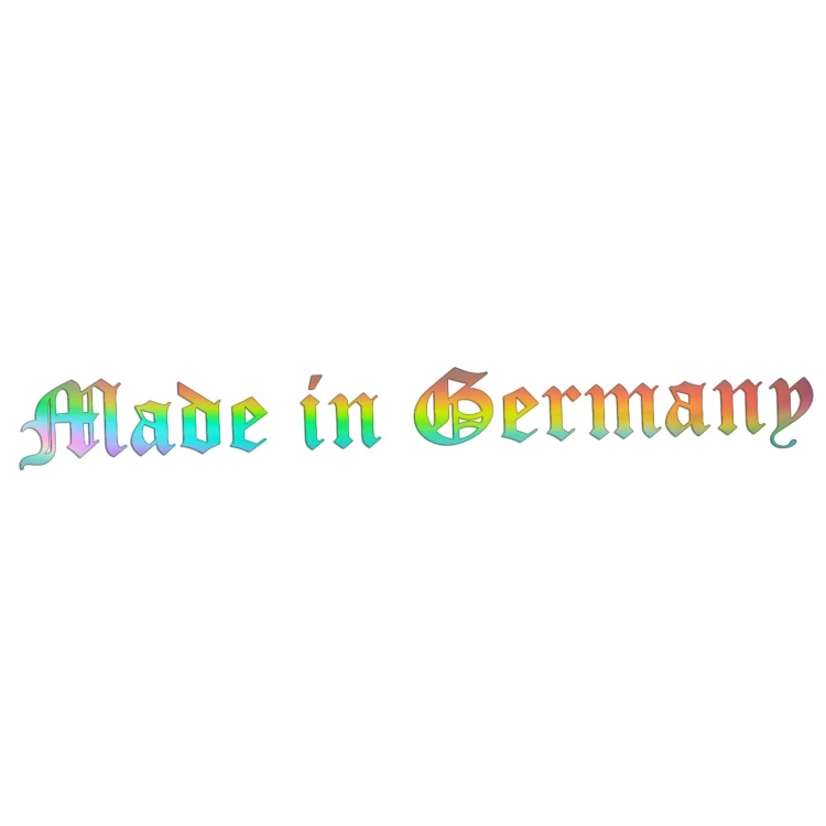 Holograficzna naklejka na auto Made in Germany czcionka gotycka wlepka