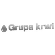 Srebrna naklejka na auto napis Grupa krwi z kroplą wlepka