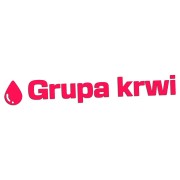 Różowa neonowa naklejka na auto napis Grupa krwi z kroplą wlepka