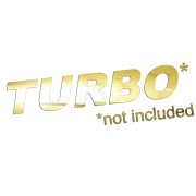 Naklejka na auto Turbo not included napis żart tuning gruz złoty chrom
