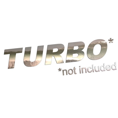 Naklejka na auto Turbo not included napis żart tuning gruz chrom