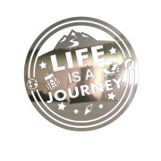 Naklejka na auto Life is a journey góry podróże wlepka chrom