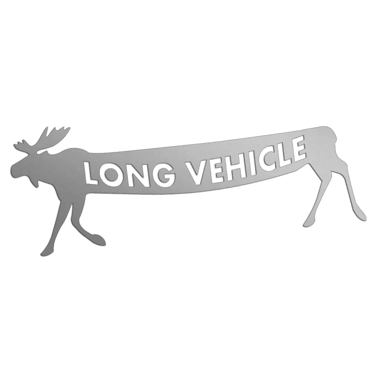 Srebrna naklejka na auto Long Vehicle łoś Volvo Saab Scania wlepka